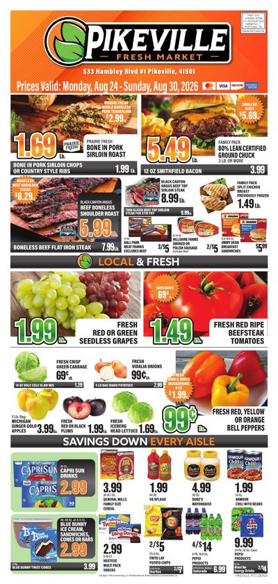 Pikeville Fresh Market Weekly Ad August 23 - 30, 2026