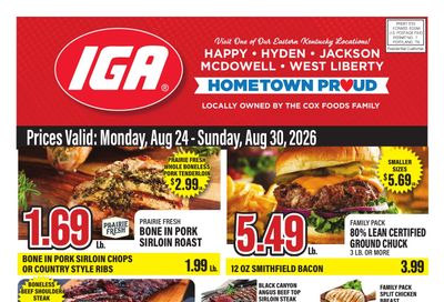 Cox Foods IGA Weekly Ad August 23 - 30, 2026