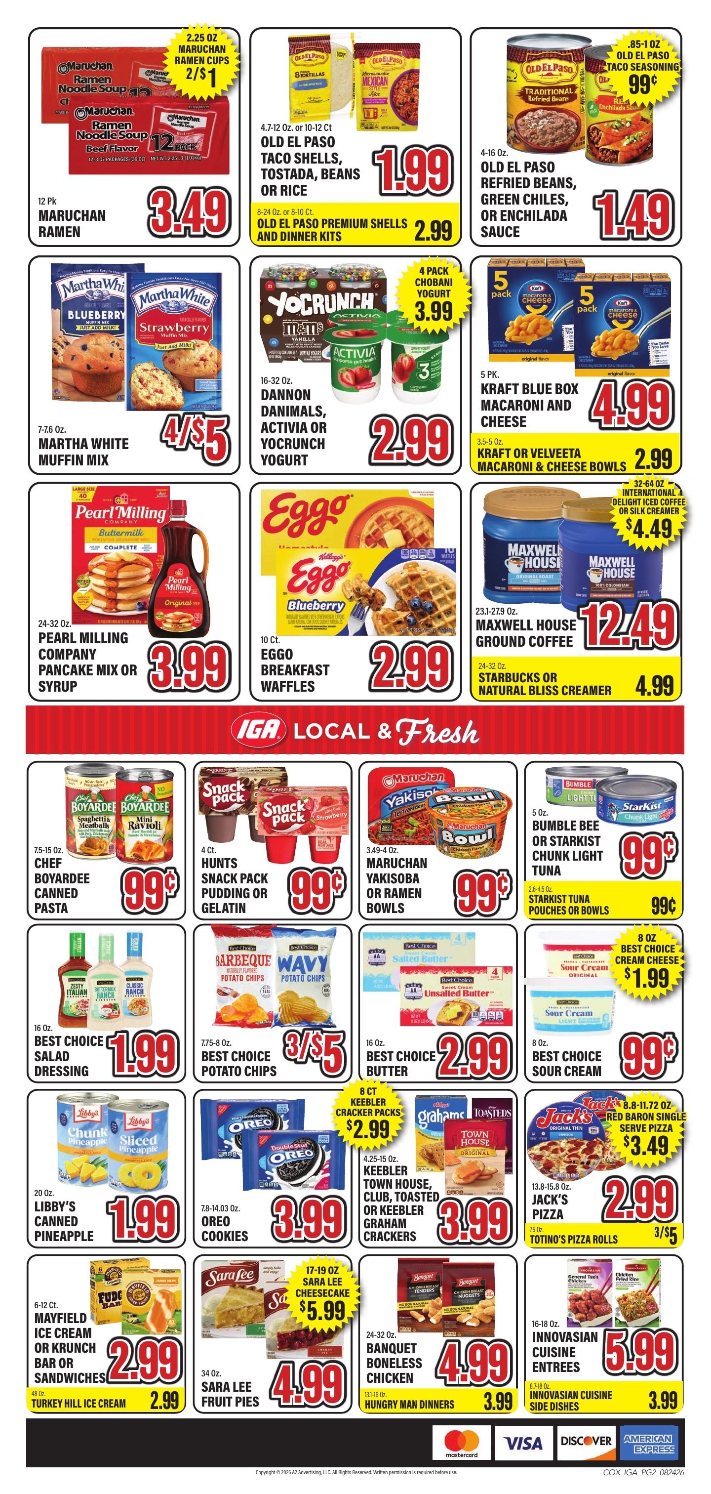Cox Foods IGA Weekly Ad August 23 - 30, 2026