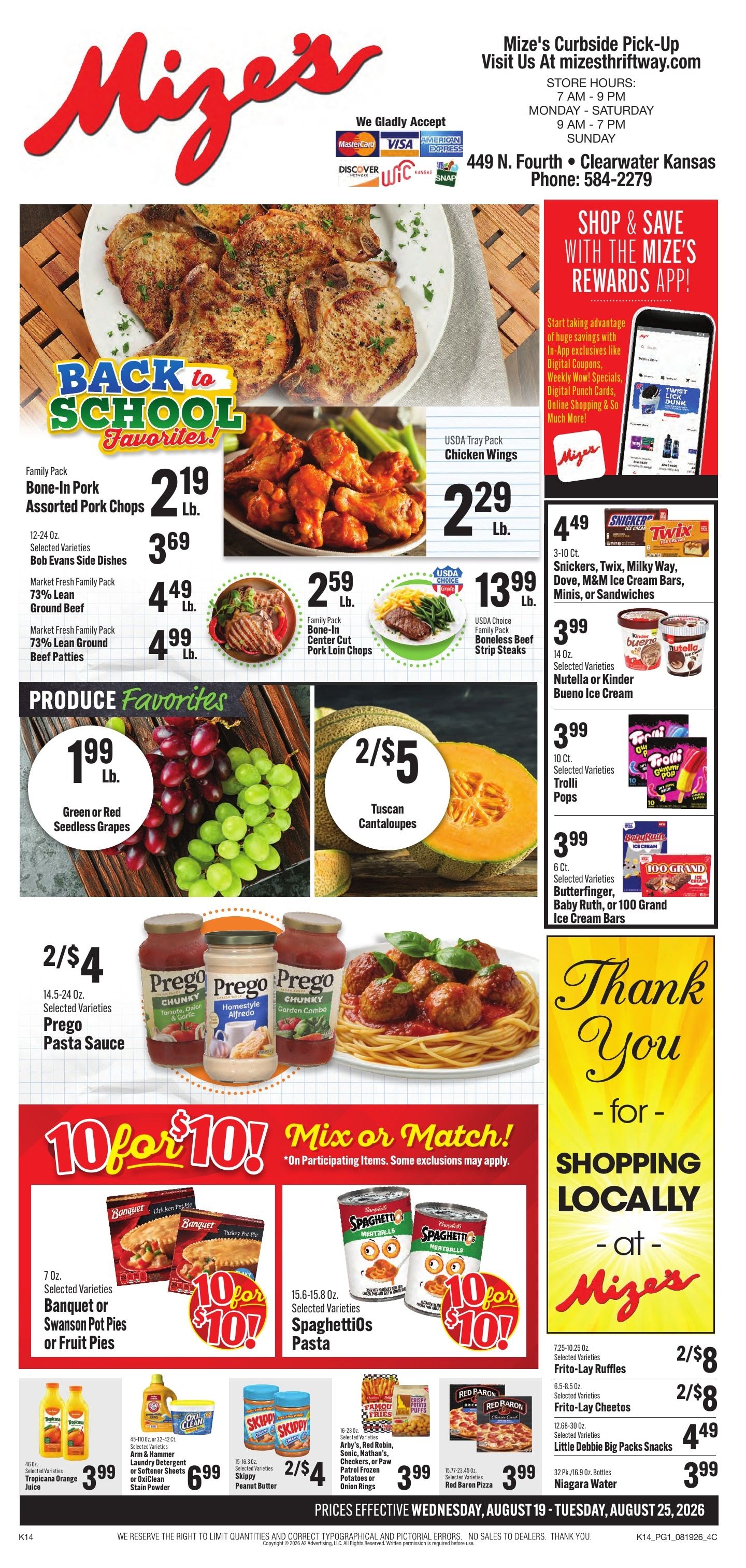 Mize's Thriftway Weekly Ad August 18 - 25, 2026