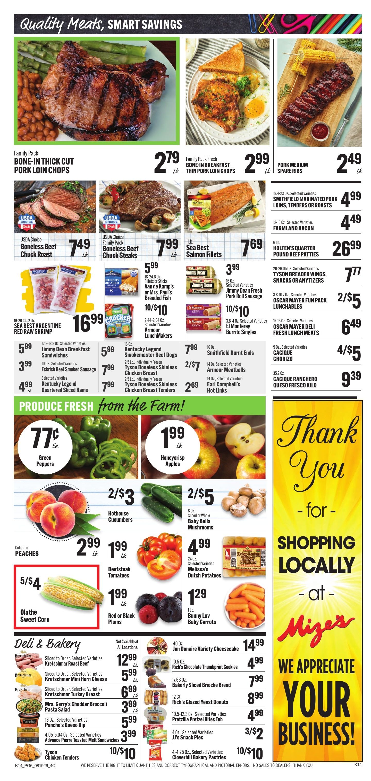 Mize's Thriftway Weekly Ad August 18 - 25, 2026
