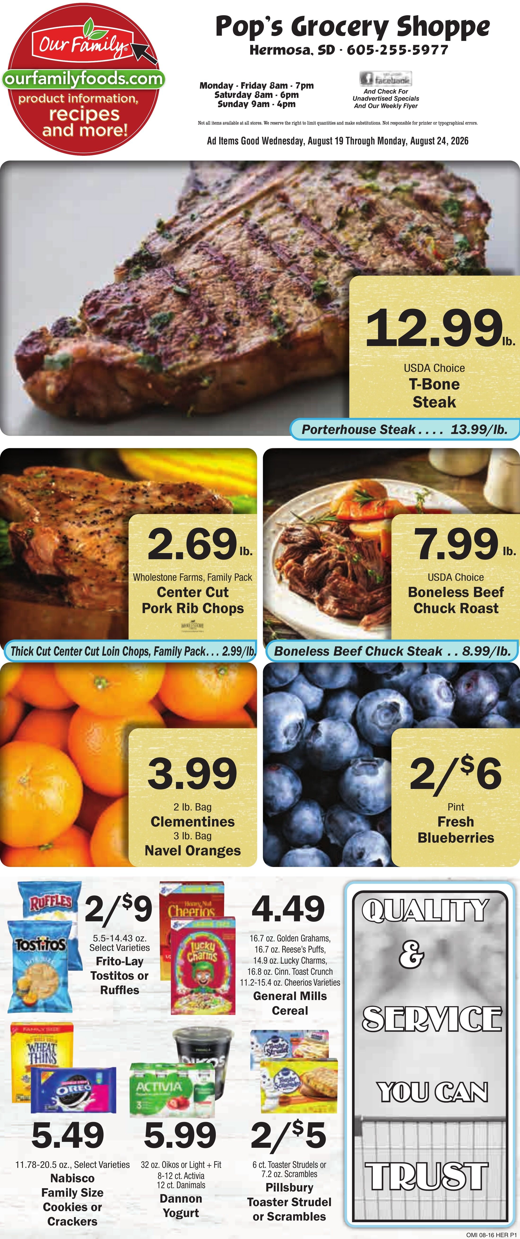 Pop's Grocery Shoppe Weekly Ad August 19 - 24, 2026