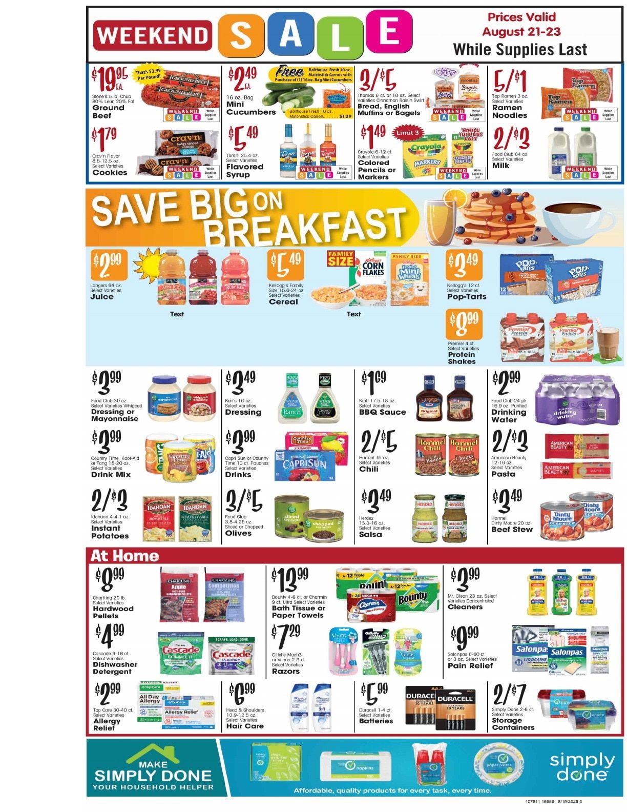 Ryan Grocery Weekly Ad August 19 - 25, 2026