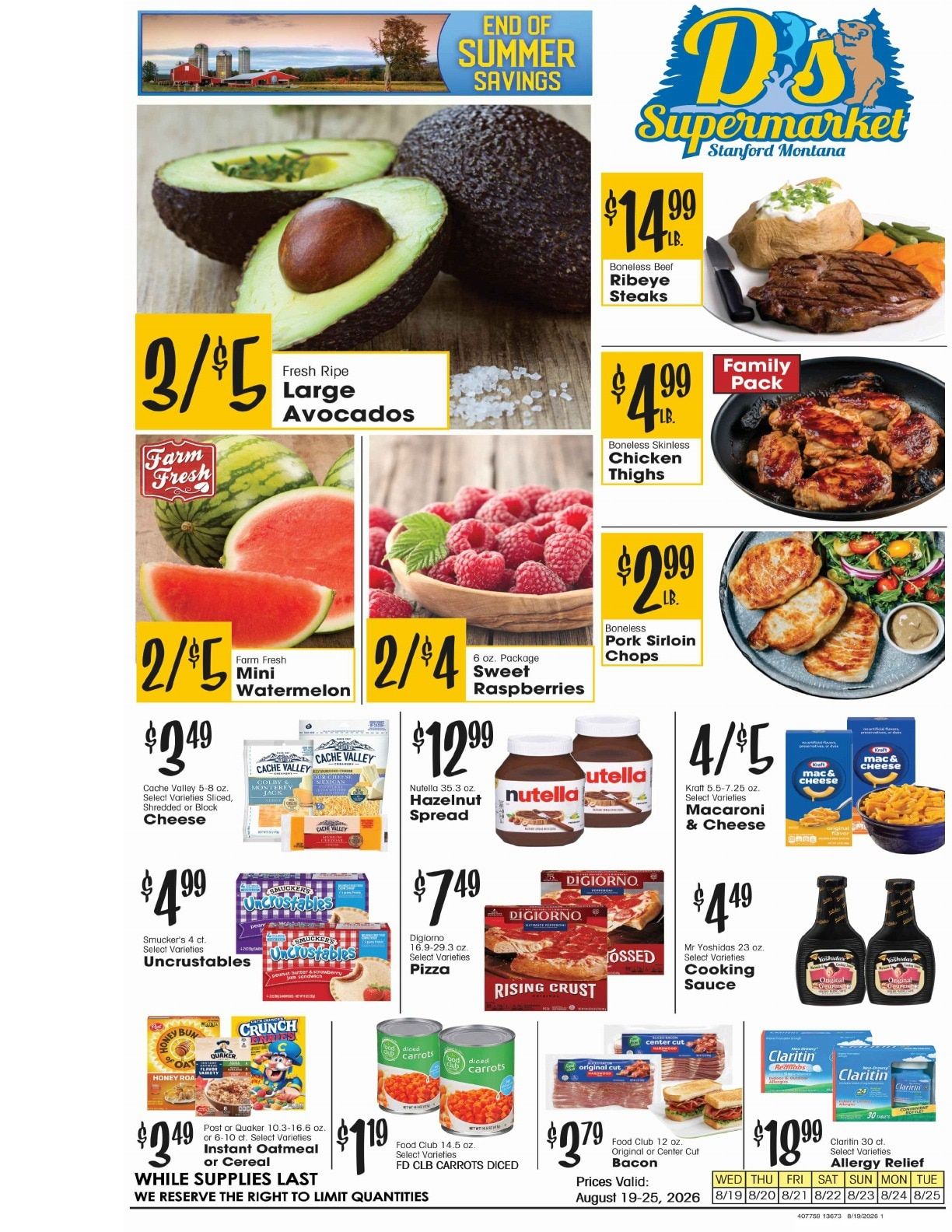 D's Supermarket Weekly Ad August 19 - 25, 2026