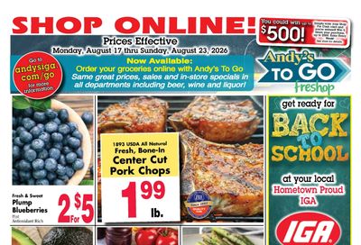 Andy's IGA Foodliner Weekly Ad August 17 - 23, 2026