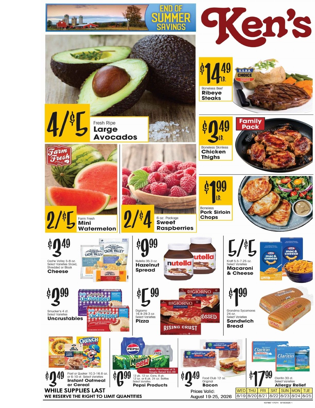 Ken's Food Market Weekly Ad August 19 - 25, 2026