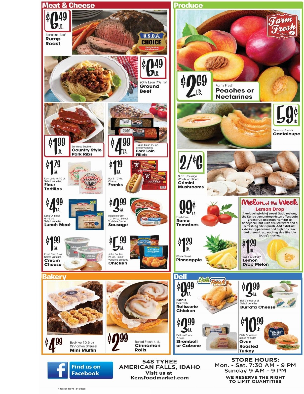 Ken's Food Market Weekly Ad August 19 - 25, 2026