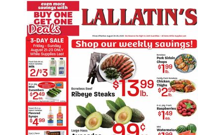 Lallatin Food Town Weekly Ad August 20 - 26, 2026