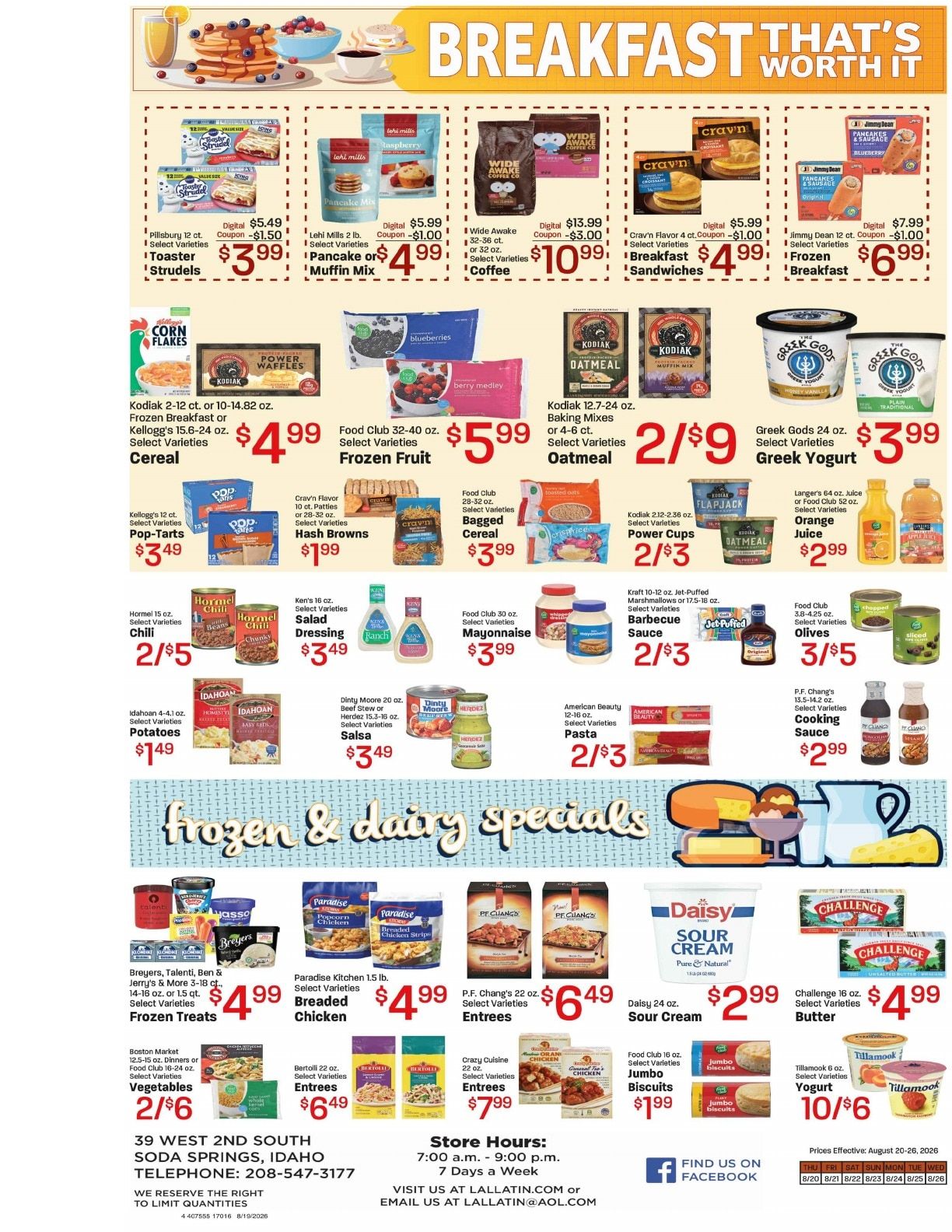 Lallatin Food Town Weekly Ad August 20 - 26, 2026