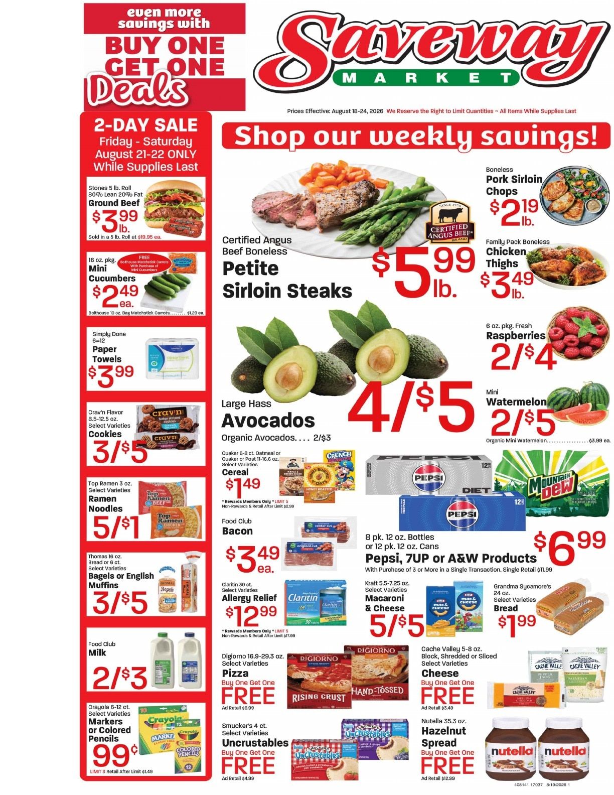 Saveway Market Weekly Ad August 18 - 24, 2026