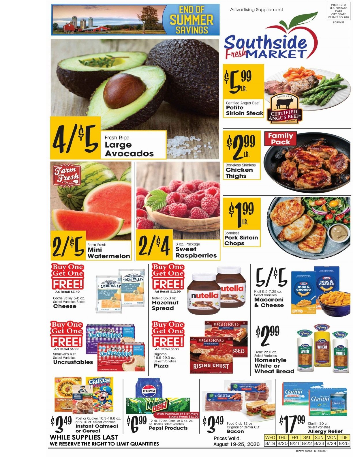 Southside Market Weekly Ad August 19 - 25, 2026