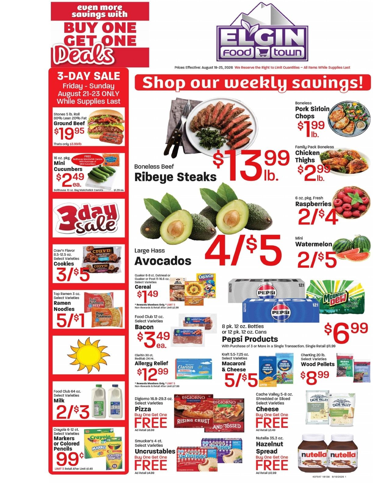 Elgin Foodtown Weekly Ad August 19 - 25, 2026