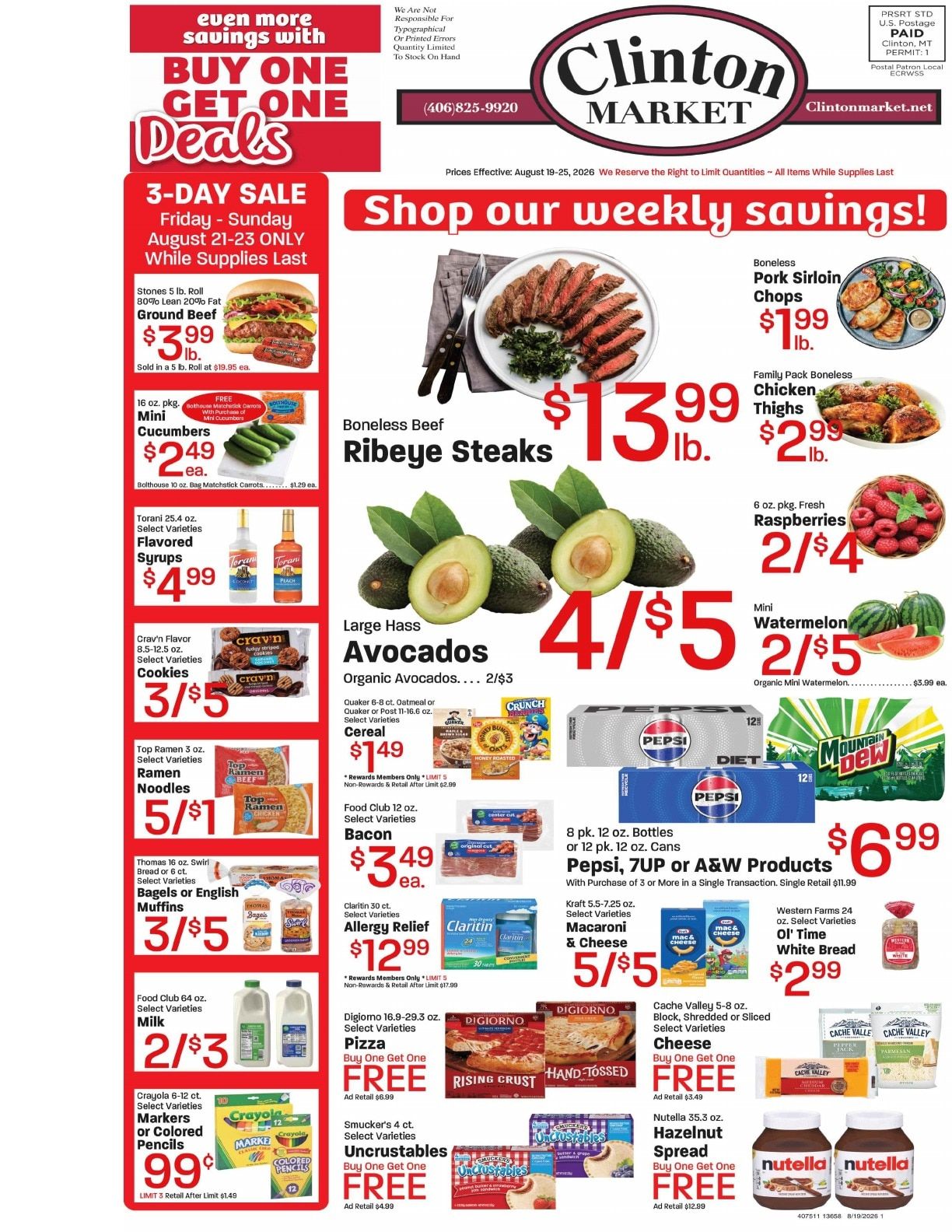 Clinton Market Weekly Ad August 19 - 25, 2026