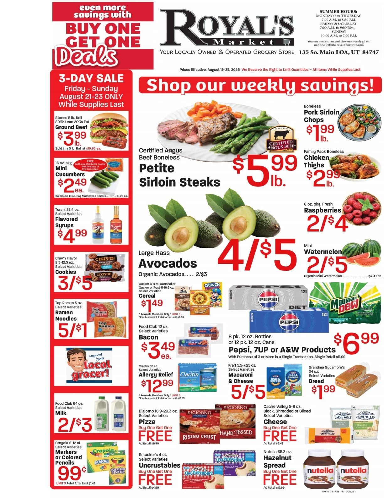 Royal's Market Weekly Ad August 19 - 25, 2026