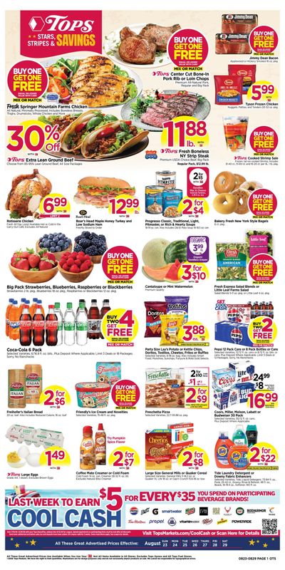 Tops Friendly Markets (OH, PA) Weekly Ad August 23 - 29, 2026