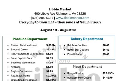 Libbie Market Weekly Ad August 19 - 25, 2026