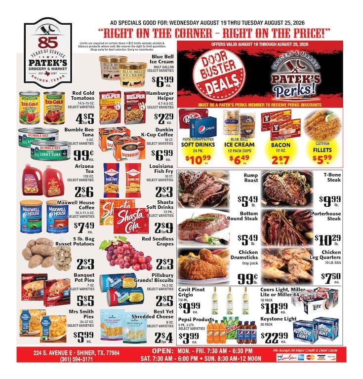 Patek's Grocery Weekly Ad August 19 - 25, 2026