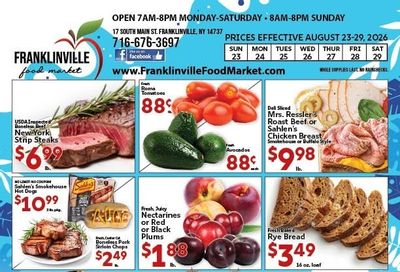 Franklinville Food Market Weekly Ad August 23 - 29, 2026
