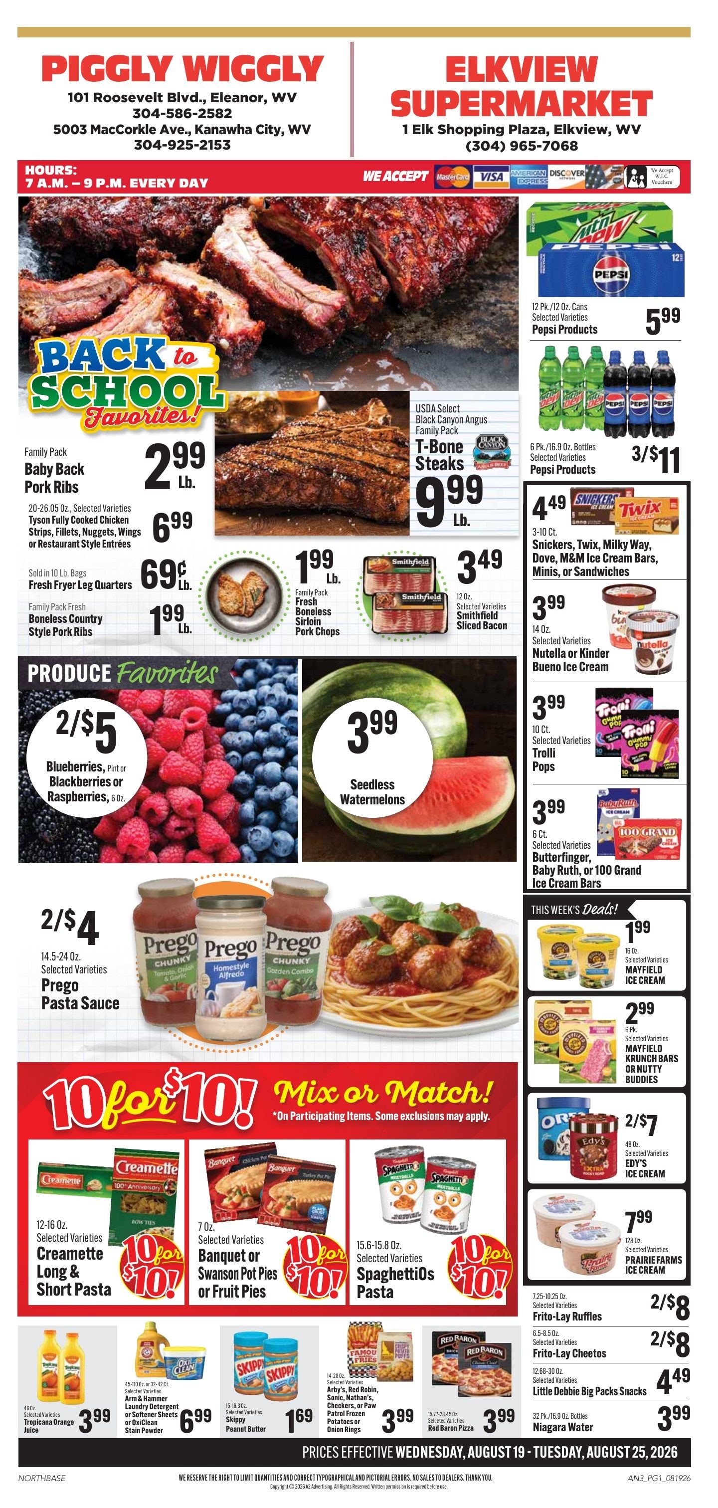 Big Chimney Supermarket Weekly Ad August 19 - 25, 2026