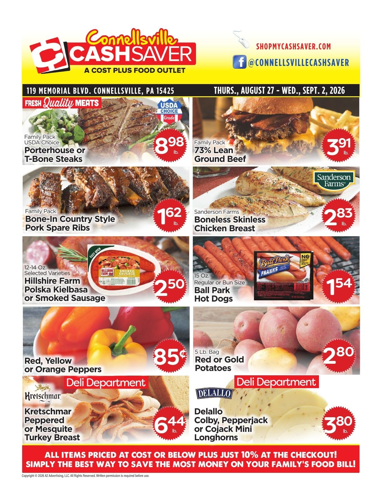 Cash Saver Connellsville Weekly Ad August 27 - September 2, 2026