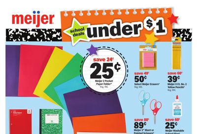 Meijer (Alsip Area, IL) school deals under $1 Weekly Ad August 26 - September 8, 2026
