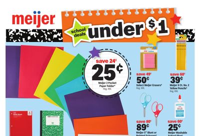 Meijer (Algonquin Area, IL) school deals under $1 Weekly Ad August 26 - September 8, 2026