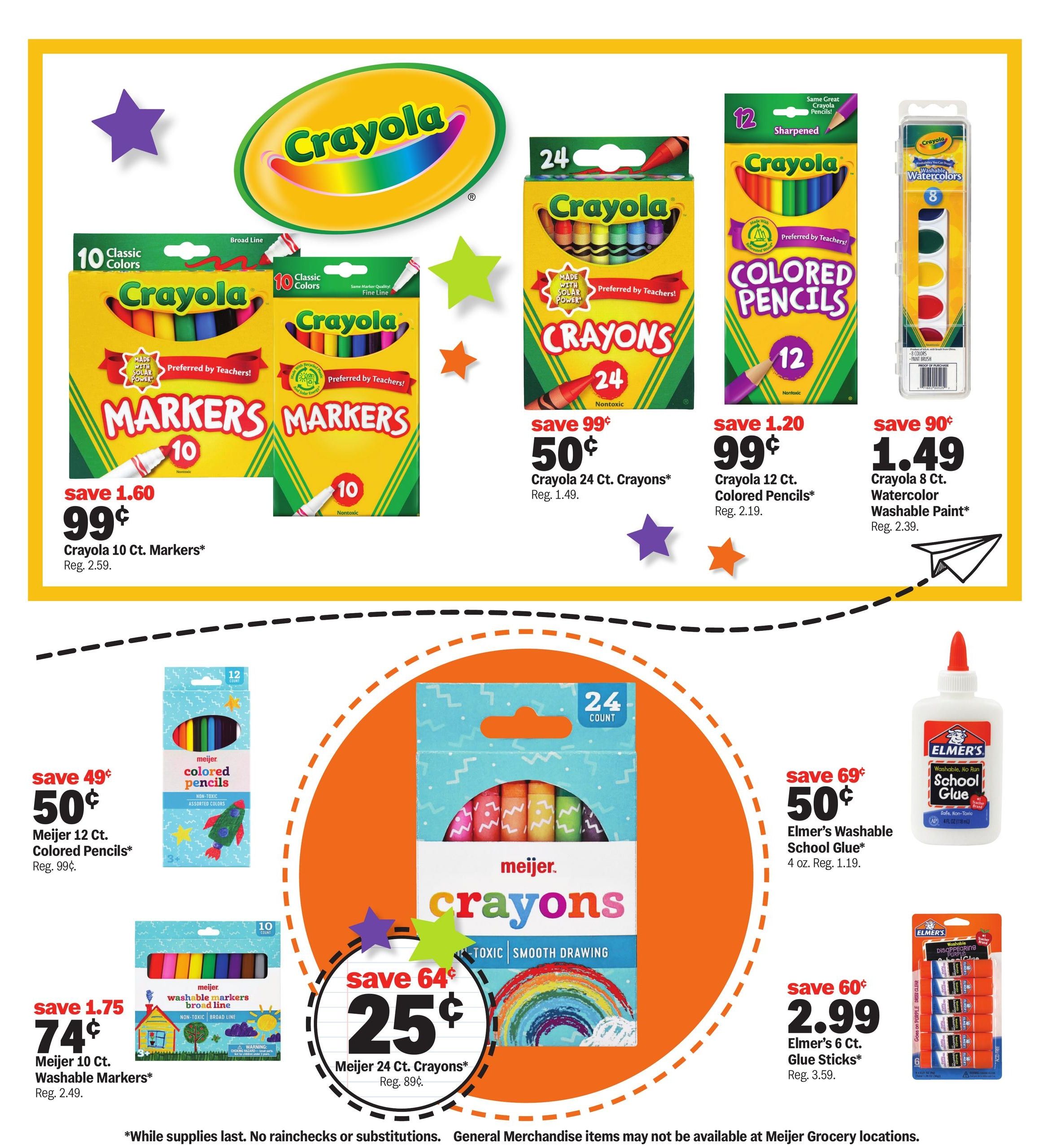Meijer (Algonquin Area, IL) school deals under $1 Weekly Ad August 26 - September 8, 2026