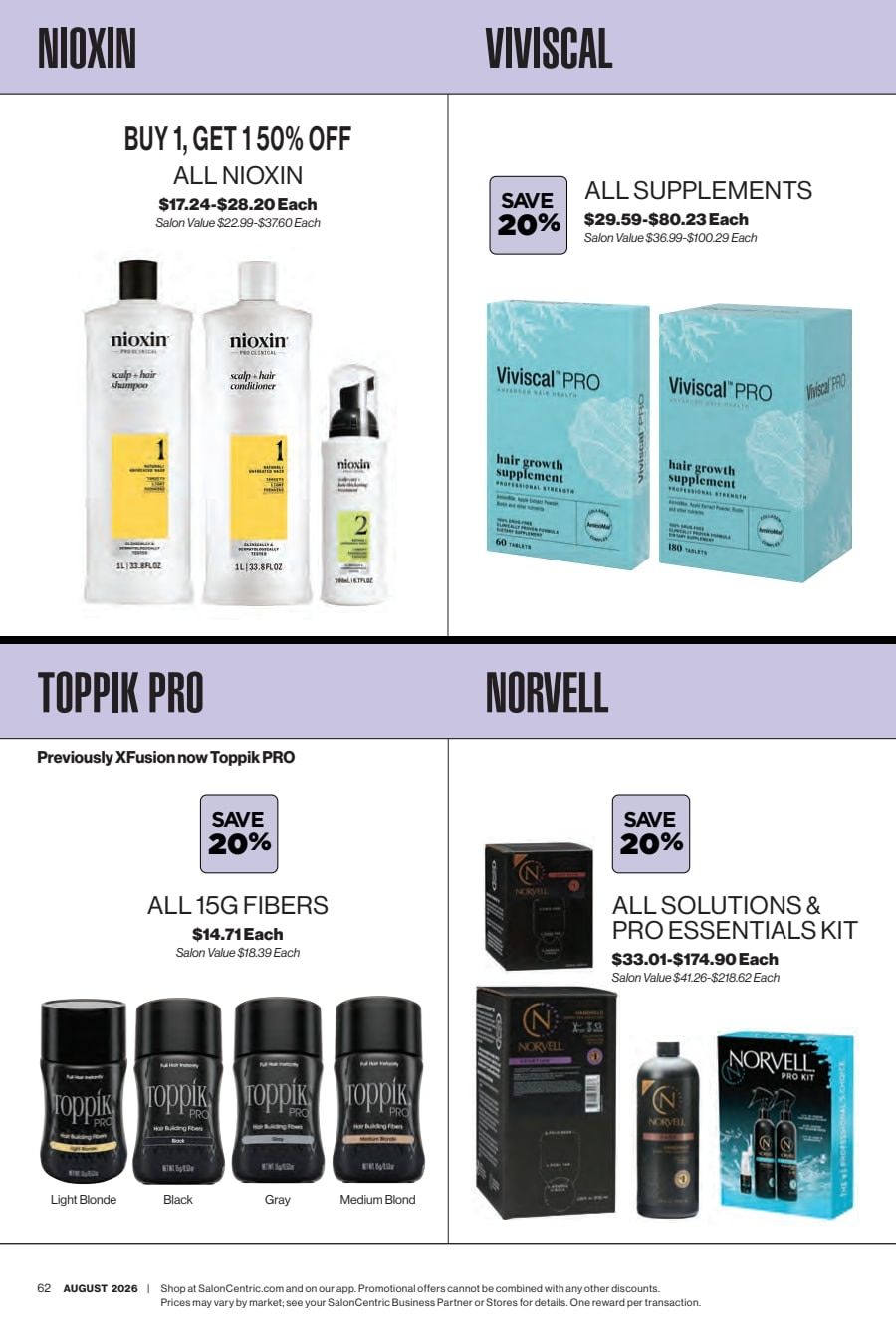 SalonCentric August 2026 Catalog Weekly Ad August 1 - 31, 2026