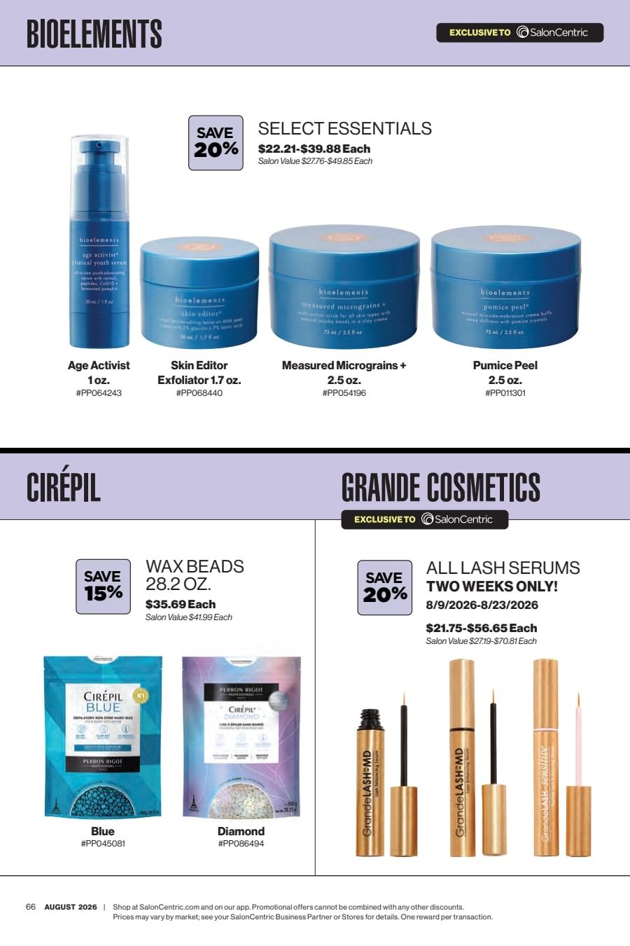 SalonCentric August 2026 Catalog Weekly Ad August 1 - 31, 2026