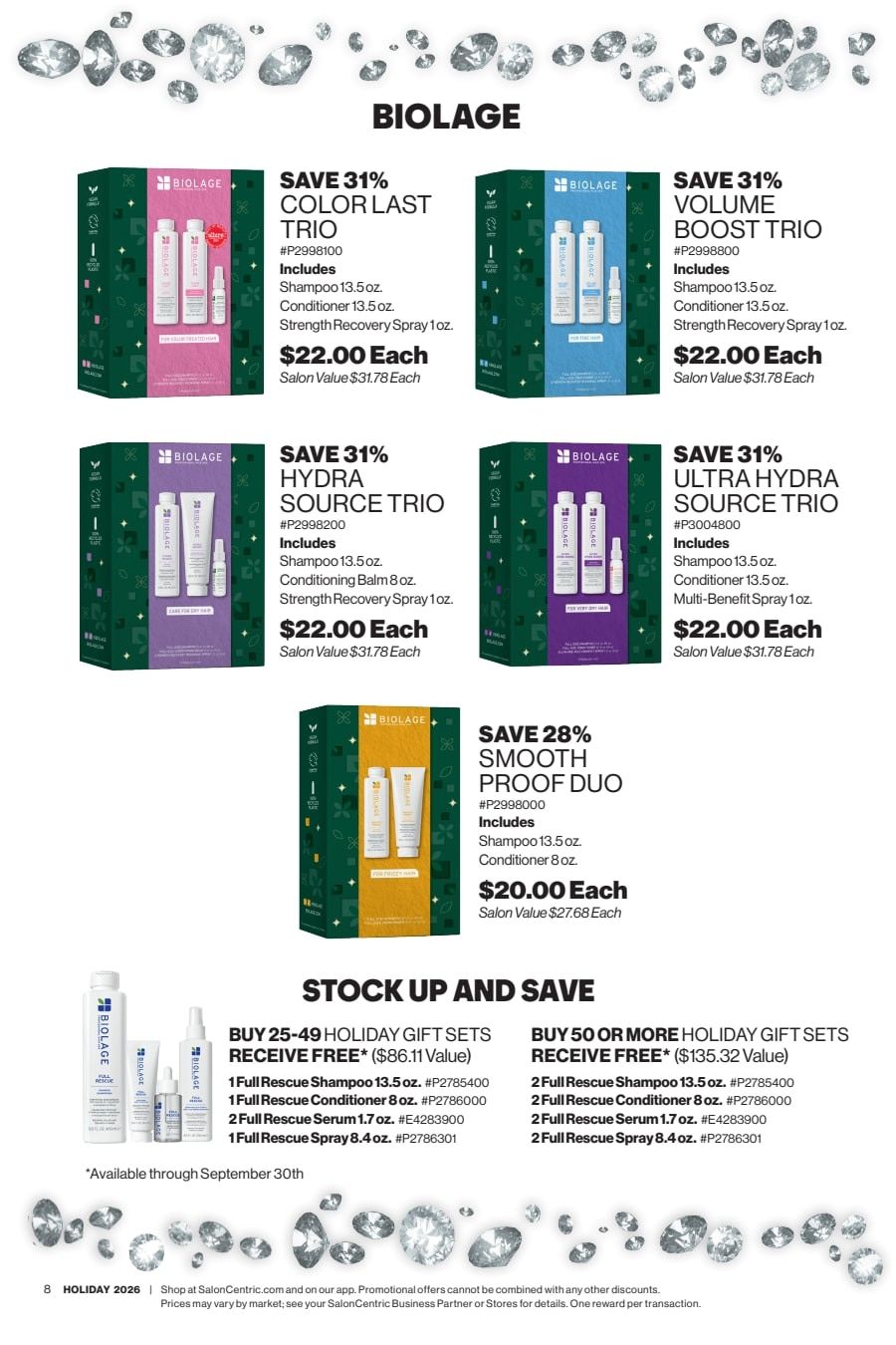 SalonCentric Holiday 2026 Catalog Weekly Ad August 1 - December 31, 2026