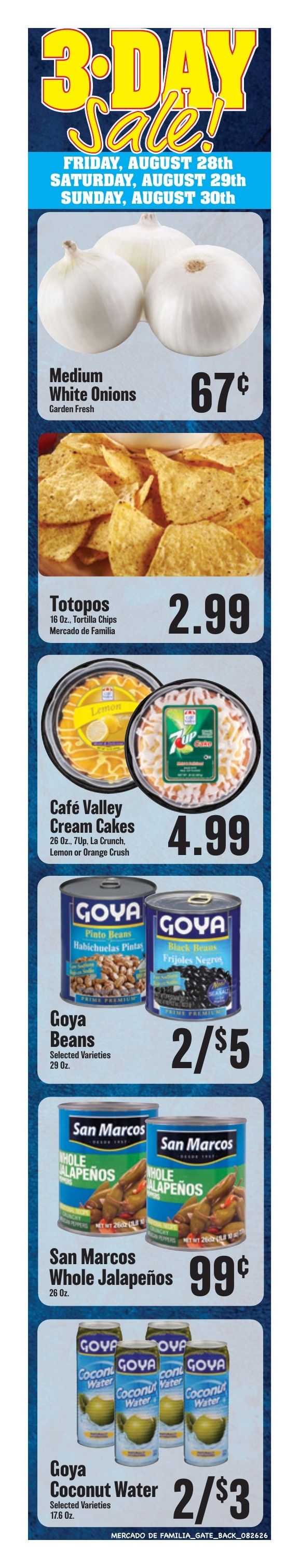 Mercado de Familia Weekly Ad August 26 - September 1, 2026