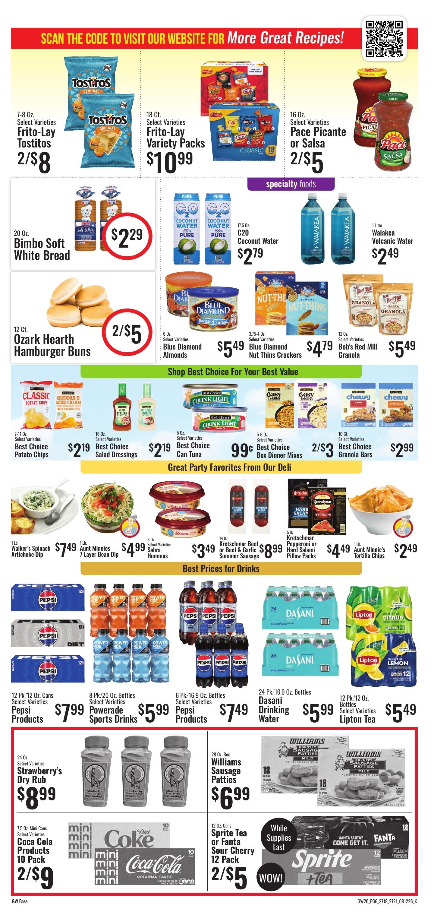 G&W Foods Farmers Market (Manila, AR) Weekly Ad August 12 - 25, 2026
