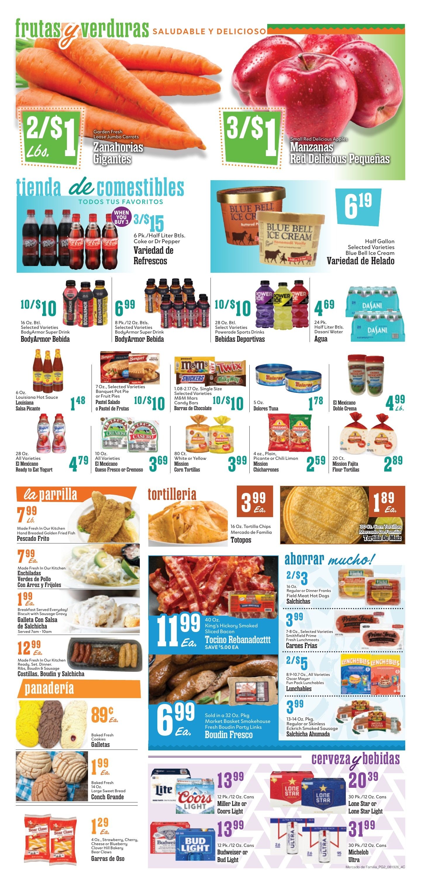 Mercado de Familia Weekly Ad August 19 - 25, 2026