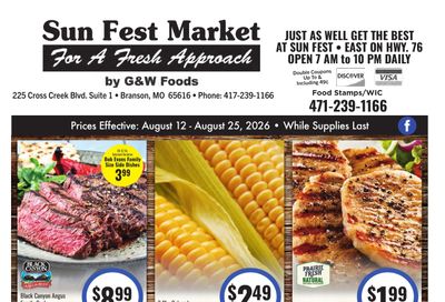 Sun Fest Market (Branson, MO) Weekly Ad August 12 - 25, 2026
