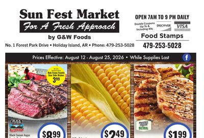 Sun Fest Market (Holiday Island, AR) Weekly Ad August 12 - 25, 2026