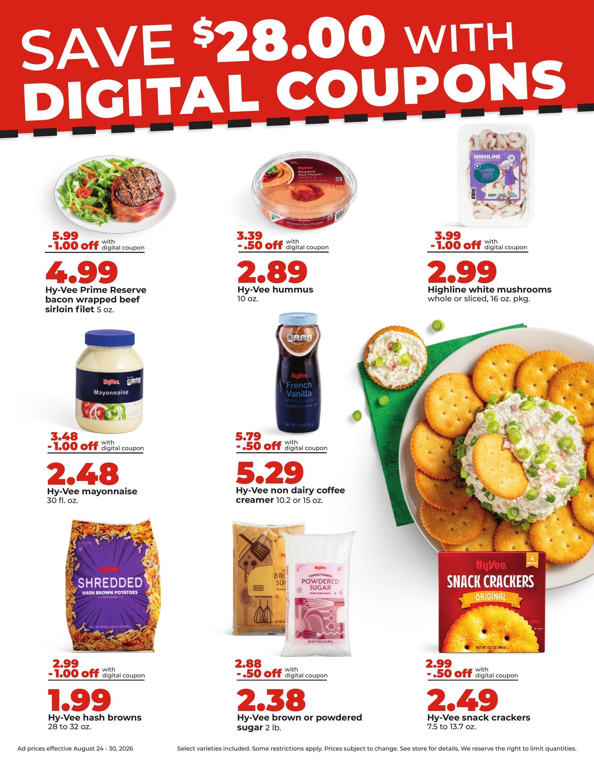 Hy-Vee (Osceola Area, NE) Weekly Ad August 24 - 30, 2026