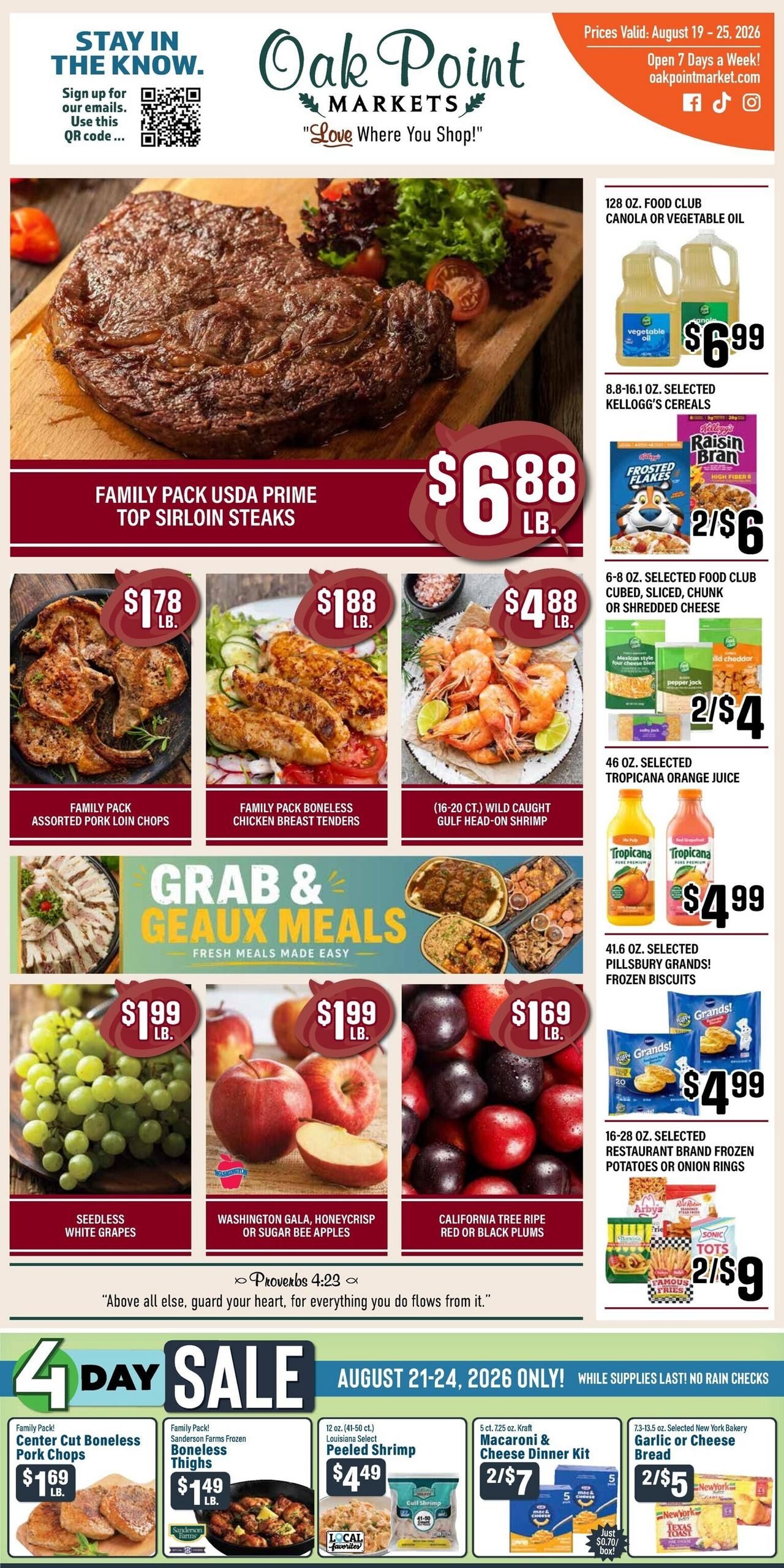 Oakpoint Fresh Market Weekly Ad August 19 - 25, 2026