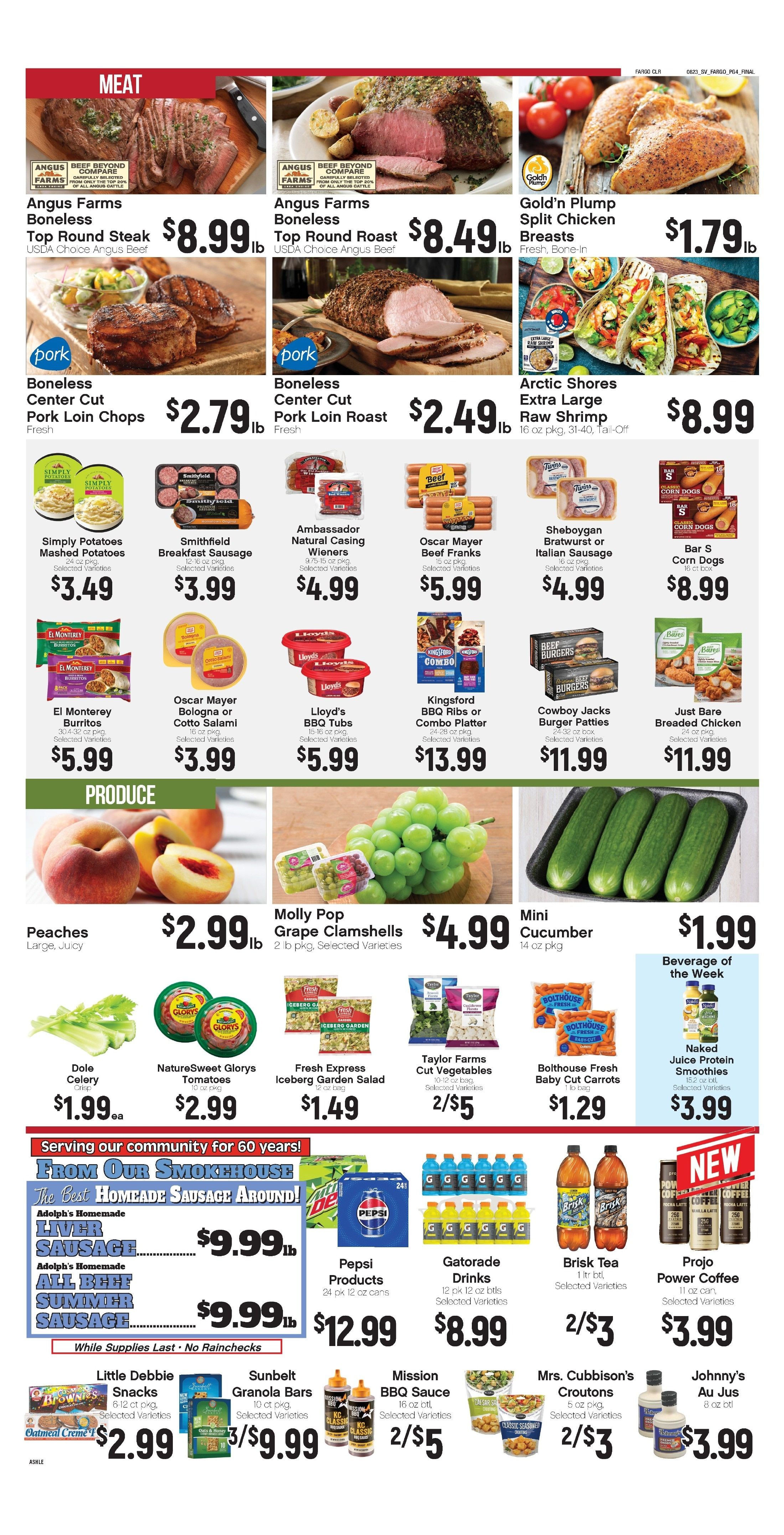 Ashley Supervalu Weekly Ad August 24 - 30, 2026