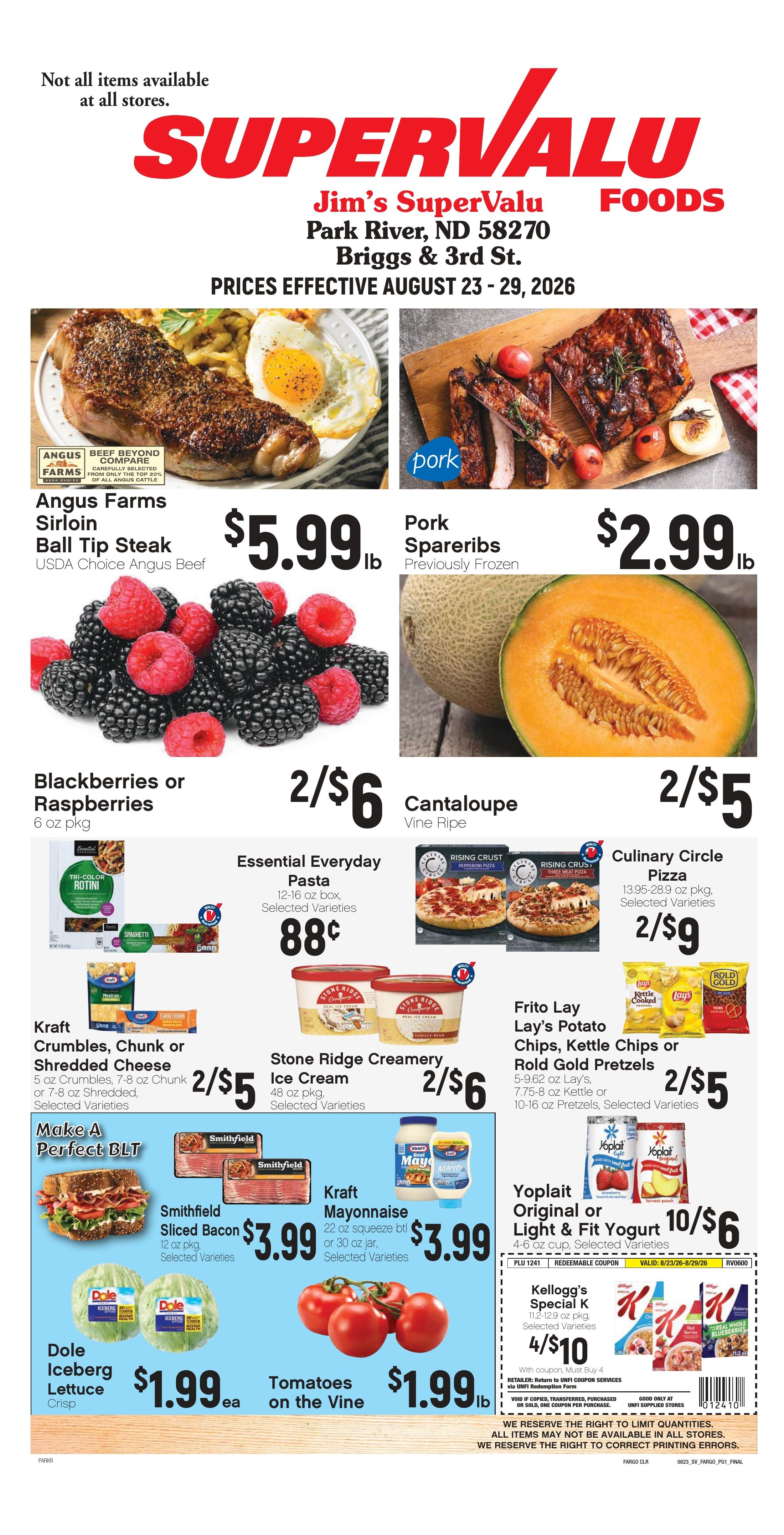 Jim's SuperValu Weekly Ad August 23 - 29, 2026