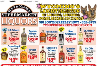 Town & Country Supermarket Liquors Weekly Ad August 21 - 27, 2026