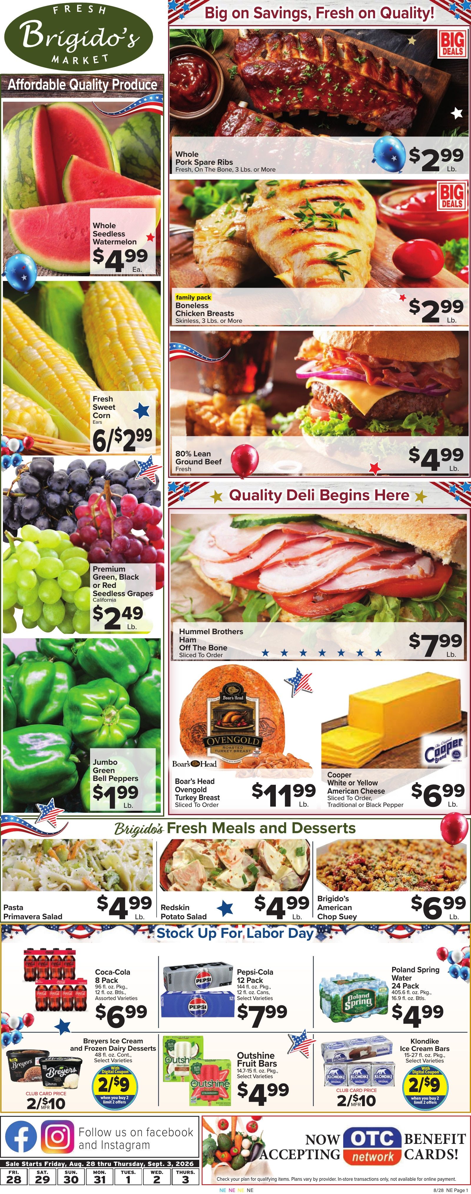 Brigido's Fresh Market Weekly Ad August 28 - September 3, 2026