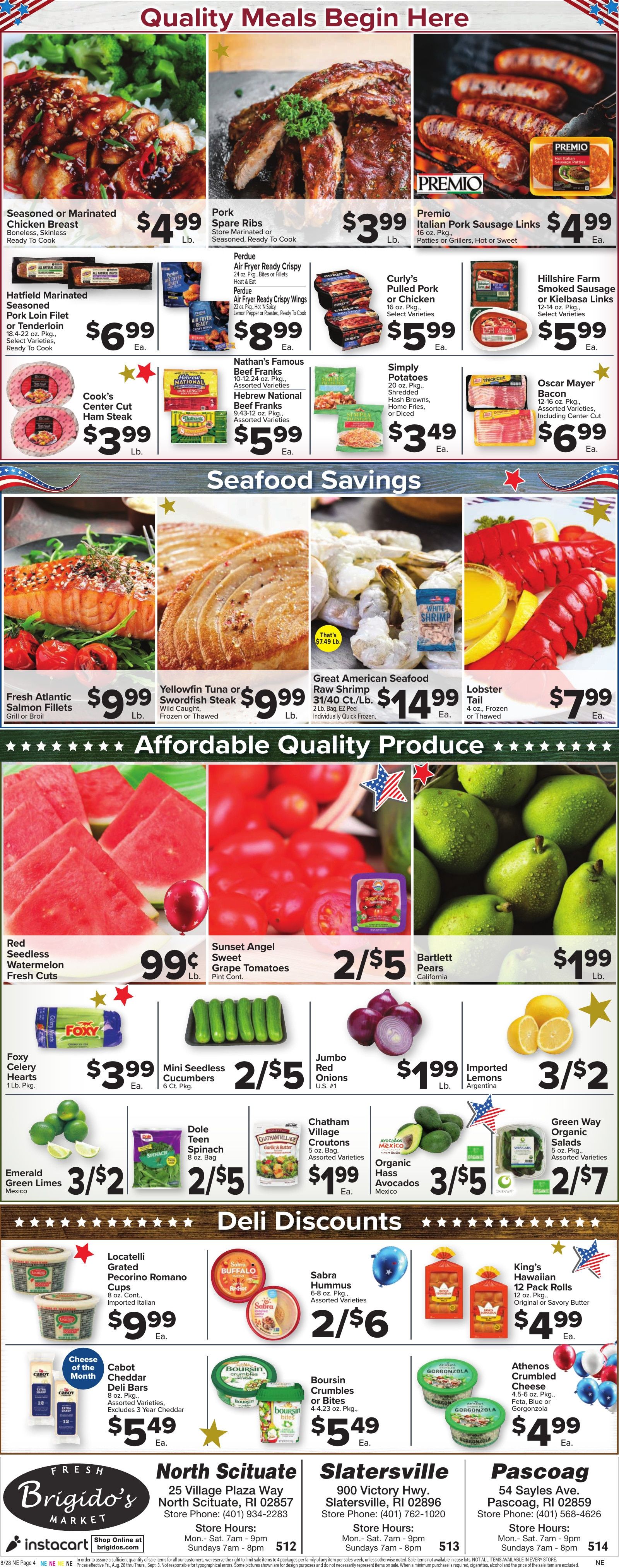 Brigido's Fresh Market Weekly Ad August 28 - September 3, 2026