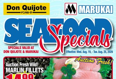 Marukai Hawaii Seafood Weekly Ad August 19 - 25, 2026