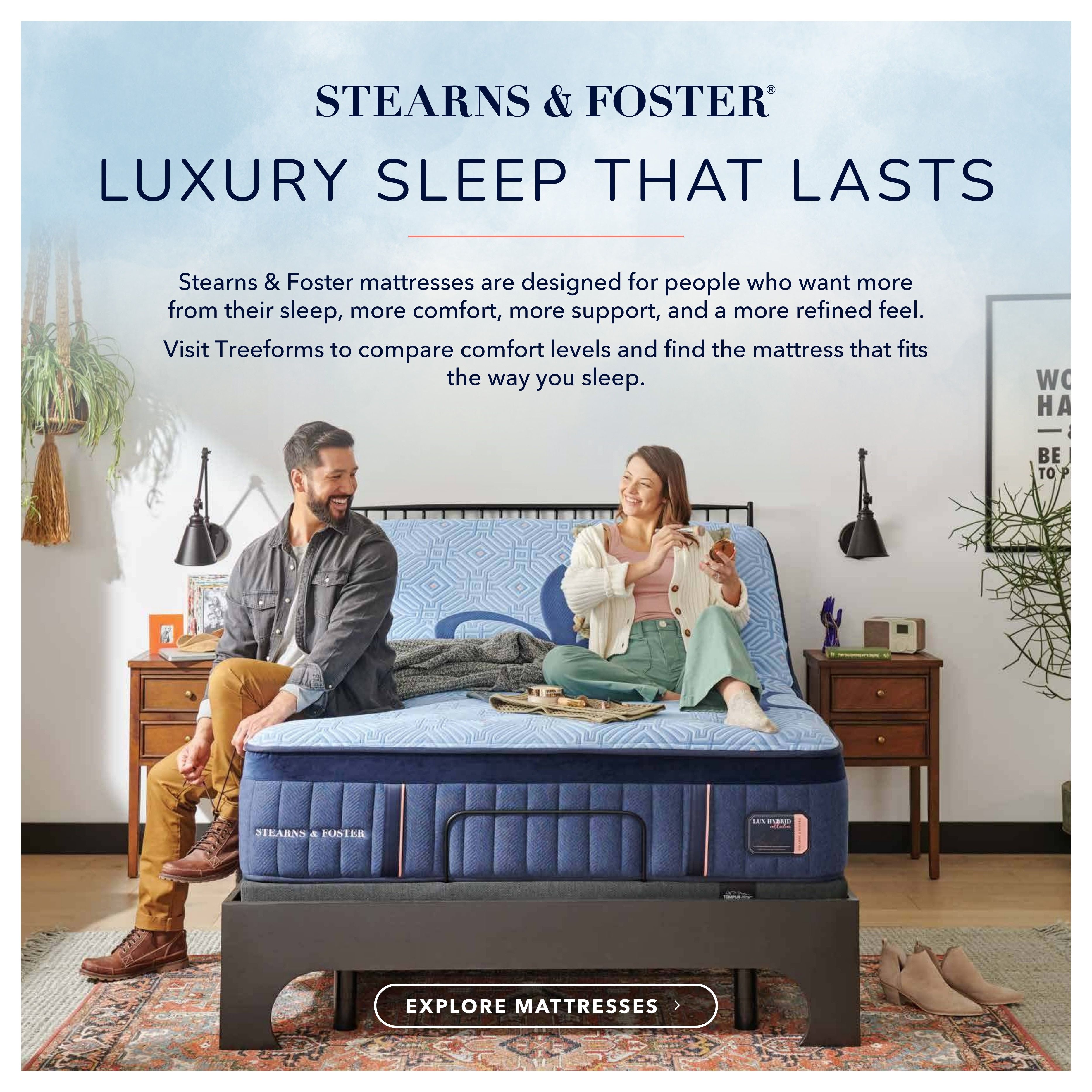 Treeforms Furniture Gallery Stearns & Foster Labor Day Sale Weekly Ad August 18 - September 15, 2026
