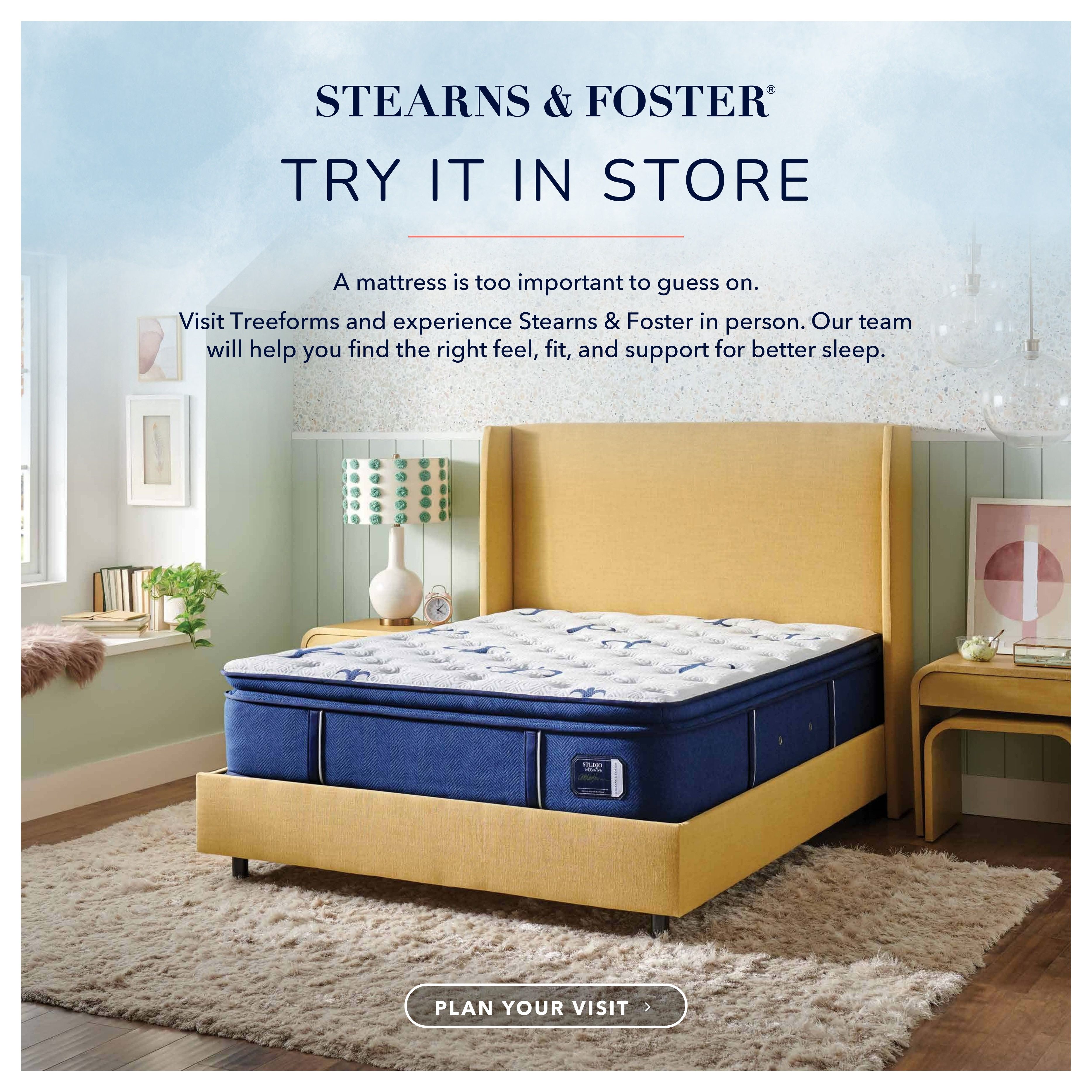 Treeforms Furniture Gallery Stearns & Foster Labor Day Sale Weekly Ad August 18 - September 15, 2026