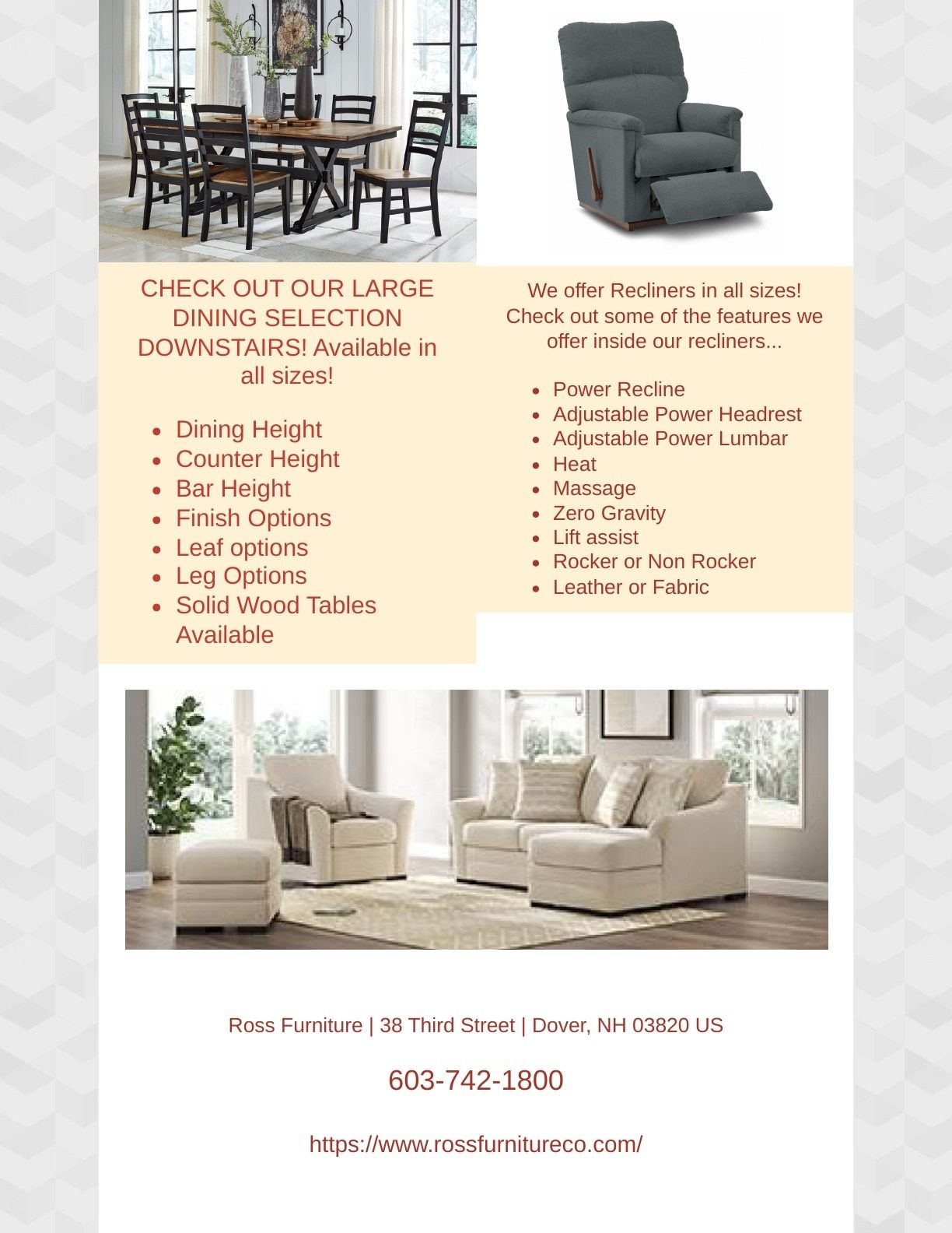 Ross Furniture Company Dog Days of Summer Sale Weekly Ad July 14 - October 11, 2026