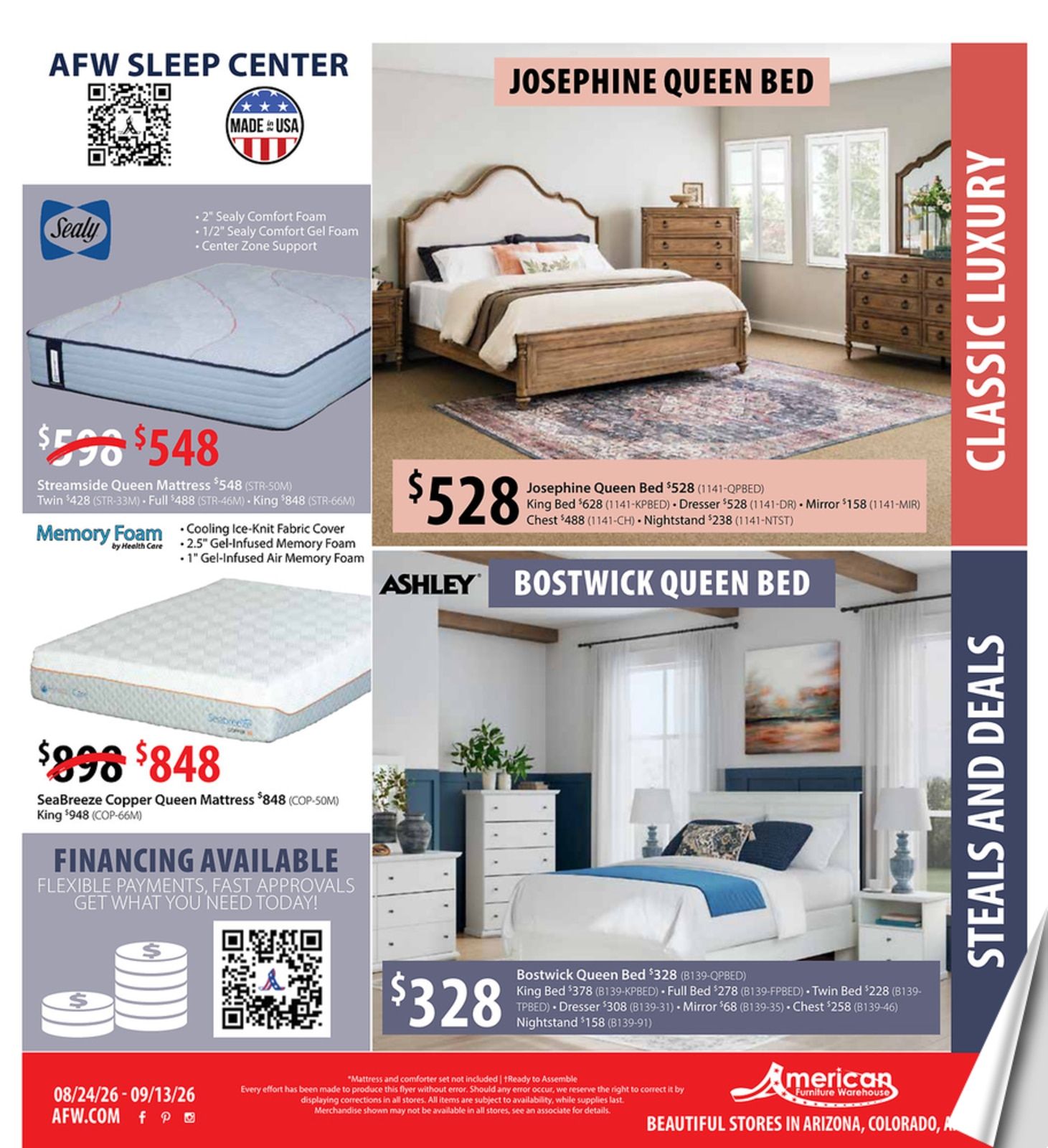 American Furniture Warehouse Weekly Ad August 24 - 30, 2026