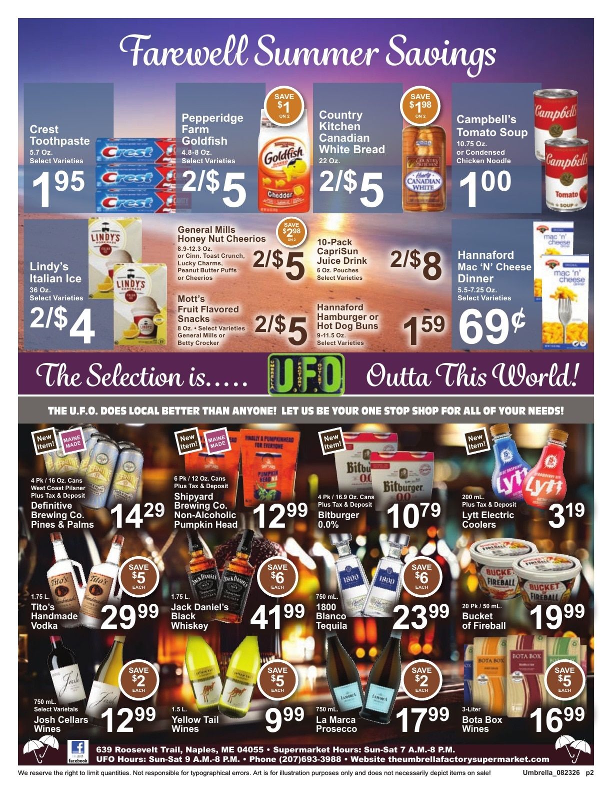 Umbrella Factory Supermarket Weekly Ad August 23 - 29, 2026