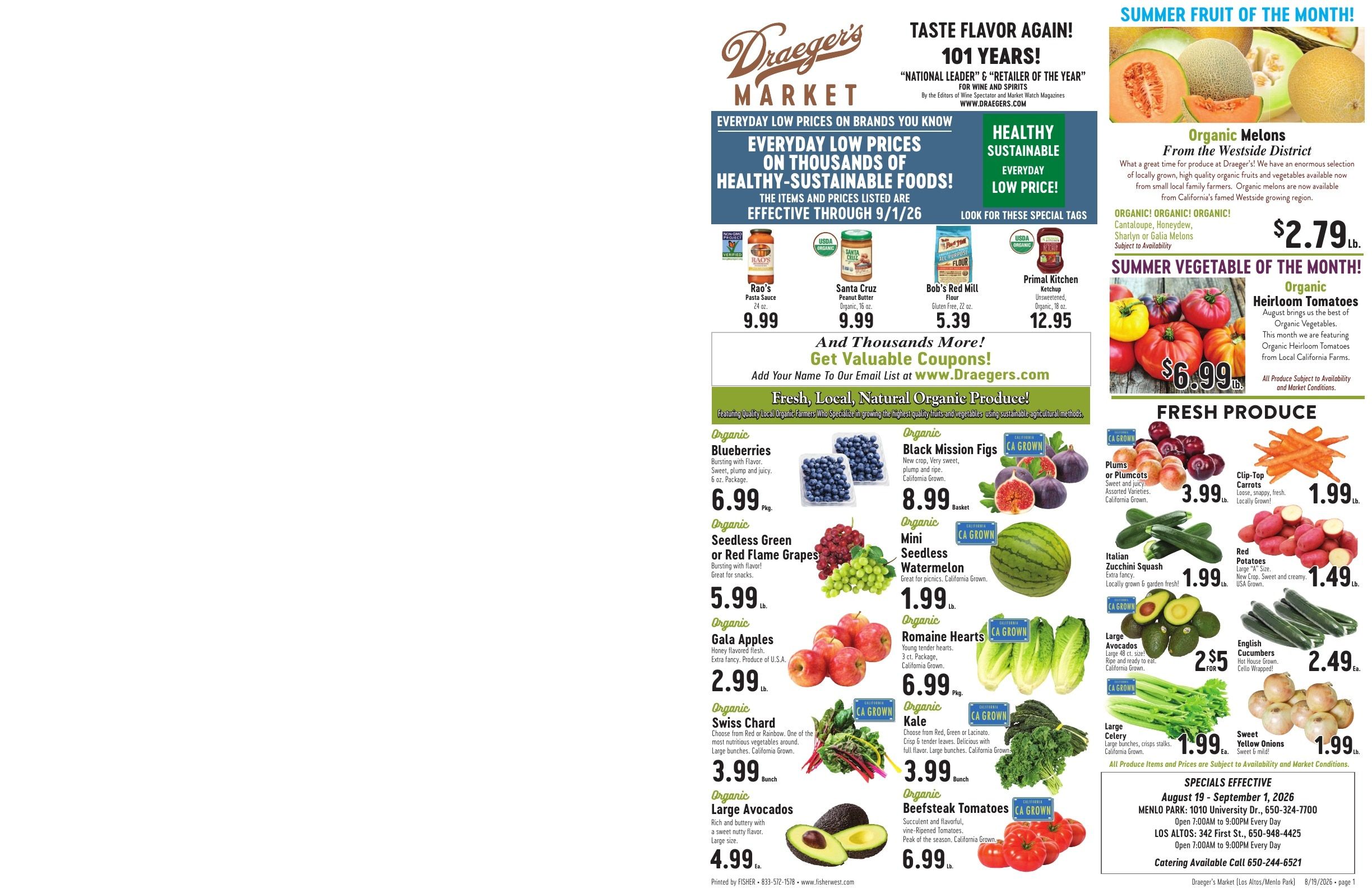 Draeger's Market Weekly Ad August 19 - September 1, 2026