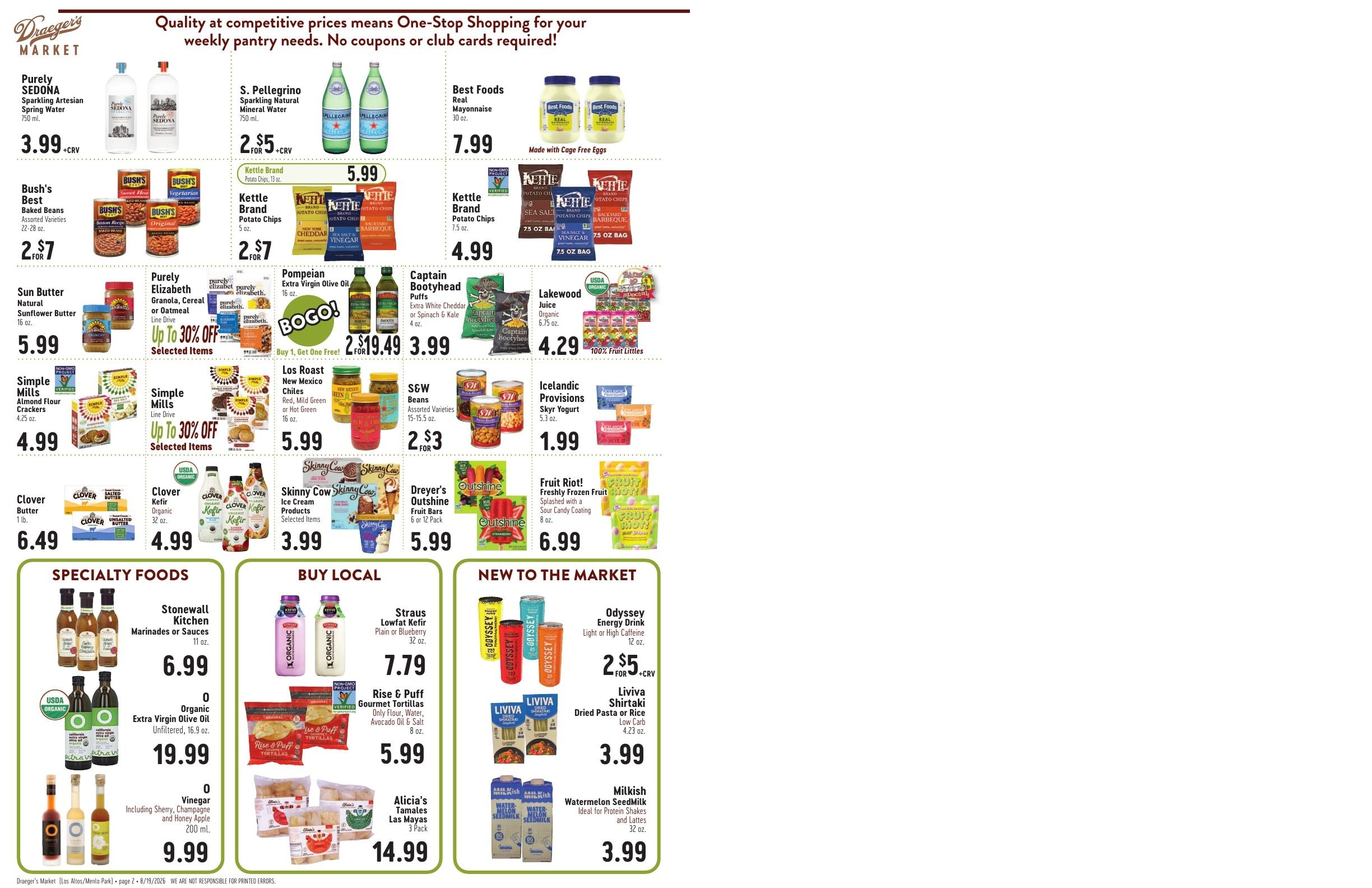 Draeger's Market Weekly Ad August 19 - September 1, 2026